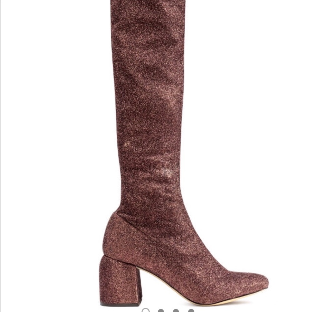 Amazing H&M glitter thigh high boots